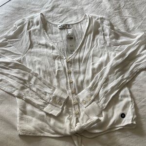 Hollister, white blouse, extra small new with tags